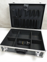 Maletin aluminio/black aluminium storage box with dividers