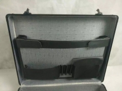 black frame with black panel brief case