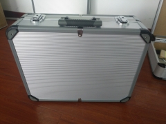 stripe panel with grey plastic frame tool case